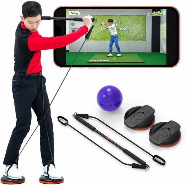 DIPDA ゴルフ スイングトレーナー 回転能力なし トレーニング モーションビデオ効果 研究用紙+ボール+スティック+ビデオで実証済み 