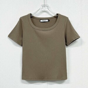  popular Europe made * regular price 2 ten thousand * BVLGARY a departure *RISELIN short sleeves T-shirt ventilation thin slim Fit plain summer knitted short lady's L