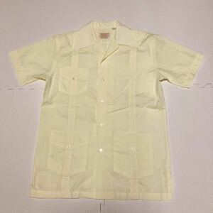 Guayabana cue ba shirt short sleeves shirt aloha shirt S yellow color 