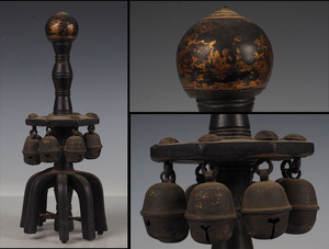 A_VD58 old house the first . temple . Buddhist altar fittings .. law . bell height 24cm / Buddhism fine art Buddhist altar fittings ... three ..... Buddhism doorbell Buddhist image 