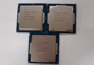 L0601-08 CPU3 piece set INTEL CORE i5-6600×1 i5-7400×1 i5-8400×1