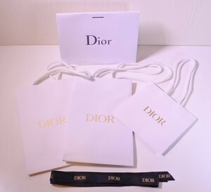 DIOR ディオール ソフトボックス リボン ショッパー 紙袋 ショップ袋 5点セット ymdnrk a201h0525