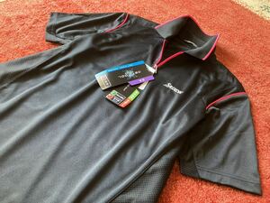新品 SRIXON 炎天下のプレーに！吸水速乾 空冷 紫外線カット 通気 メッシュ ゴルフ 半袖ポロシャツ ジップアップ Lサイズ