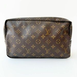 ◆ ルイ ヴィトン LOUIS VUITTON モノグラム トゥルース トワレット 28 セカンドバッグ M47522 ポーチ ブラウン レディース メンズ