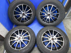 ホ）テッド　6J15+53　5/114+ダンロップ　WM02　195/65R15　深溝スタッドレス　エスクワイア　アイシス　80ノア　80ヴォクシー　など