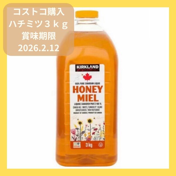 コストコ カークランドはちみつ 蜂蜜　3kg 匿名　送料込　ハチミツ 大容量