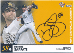 BBM 2020 福岡ソフトバンクホークス サファテ Dennis Sarfate 直筆サインカード 60枚限定 Authentic Autographed Card