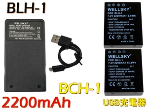 New Olympus Olympus BLH-1 и Ultra Loolweight Actatue Charger Copatable Charger BCH-1 [3 Peece Set] OM-D E-M1 Mark II