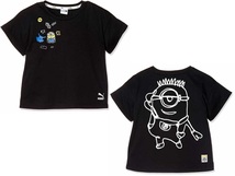 プーマ ミニオンズ コラボ ガールズ 半袖Tシャツ 104 ブラック 黒 Minions 子供用 女の子 キッズ ジュニア GIRLS 送料370円_画像1