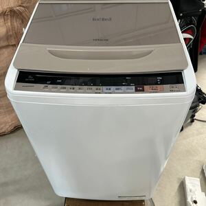 HITACHI 全自動洗濯機 ビートウォッシュ BW-V80B 2017年製　中古　美品　8キロタイプ　エアジェット乾燥付き