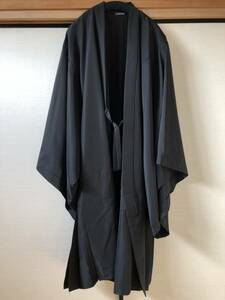 美品 井筒法衣店謹製 黒色 法衣 法要 葬儀 仏具 僧侶 装束 着物 袈裟 