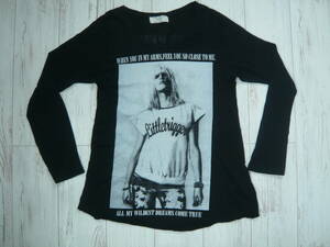a- Rene ne- long T-shirt *RNA long T cut and sewn * oversize thin *PUNK punk ROCK lock musician locker sweatshirt T-shirt 