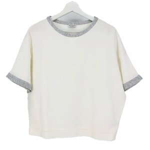 【美品】ブルネロクチネリ Brunello Cucinelli 半袖 カットソー Tシャツ オーバーサイズ 綿100％ Sサイズ ホワイト