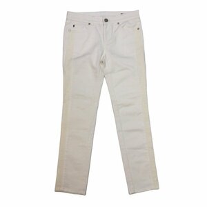 [ прекрасный товар ] Alexander McQueen ALEXANDER McQUEEN Denim брюки джинсы стрейч размер 40 7 номер S соответствует белый 