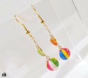 Art hand Auction [Elegant] Japanese earrings Paper balloon earrings, Handmade, Accessories (for women), Earrings, Earrings