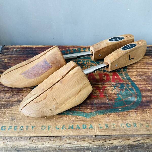 【USA vintage】unmistakably johnston & murphy shoe mold シューモールド インテリア 靴