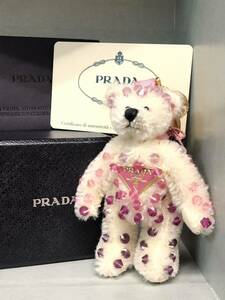 PRADA Prada Bear Trick be arc ma.. key holder charm key ring beads BIANCO ivory 1AR877 used 