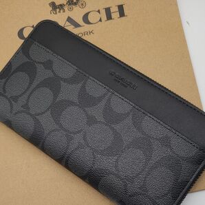 新品 COACH 長財布 シグネチャー メンズ