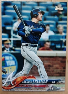 ★FREDDIE FREEMAN TOPPS 2018 #510 MLB メジャーリーグ フレディ フリーマン ATLANTA BRAVES ブレーブス MVP LA DODGERS ドジャース