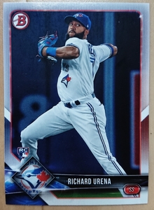 ★RC ルーキー RICHARD URENA BOWMAN 2018 #23 MLB メジャーリーグ ROOKIE CARD リチャード ウレーニャ TORONTO BLUE JAYS ブルージェイズ