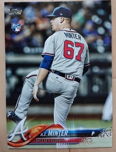 ★RC ルーキー AJ MINTER TOPPS 2018 #514 MLB メジャーリーグ ROOKIE CARD ミンター A.J. ATLANTA BRAVES アトランタ ブレーブス