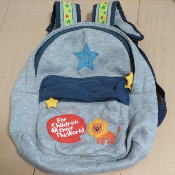 kids foret キッズフォーレ グレー リュック ライオン
