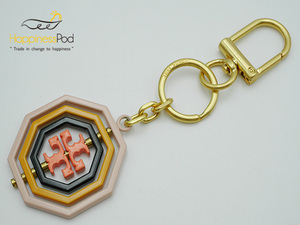 TORY BURCH　トリーバーチ　ROTATING　GEO　KEY　バッグチャーム　キーホルダー　新品同様