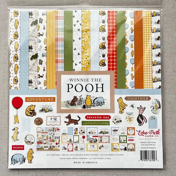 【新品】Echo Park 12インチコレクションキット (Winnie The Pooh) ジャンクジャーナル コラージュ