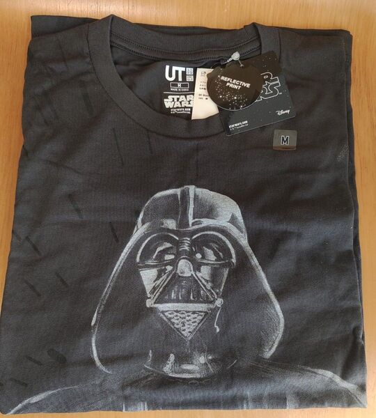 半袖Tシャツ スター・ウォーズ ダース・ベイダー 反射プリント グレー M Tshirt STARWARS Darth vader
