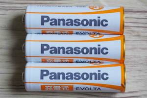 EVOLTA エボルタ 単3形 3本 充電式 充電池 Panasonic パナソニック ジャンク