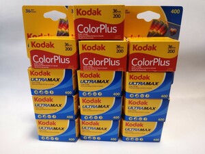 Kodak ULTRA MAX 9本 ＋ ColorPlus 4本 36枚撮り 13本セット★コダック ウルトラ マックス★コダックカラープラス200 期限切れ