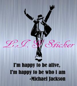カッティング ステッカー マイケルジャクソン　⑦ シール デカール 自動車 バイク スーツケース Michael Jackson マイケル　ジャクソン