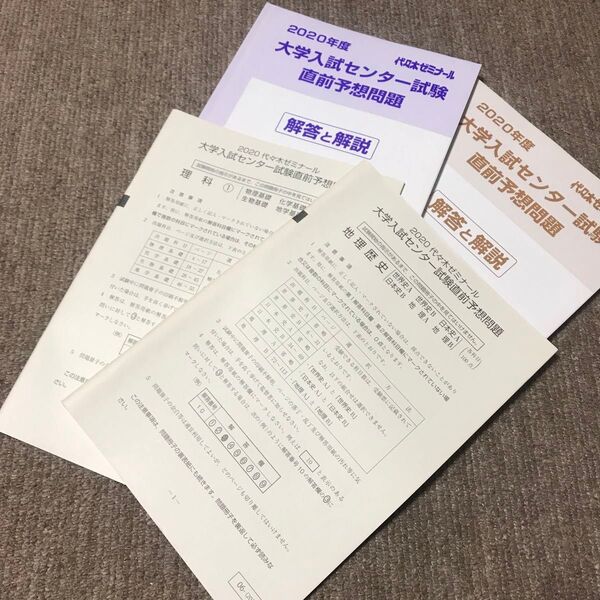2020 代々木ゼミナール模試 社理 大学入試 問題集