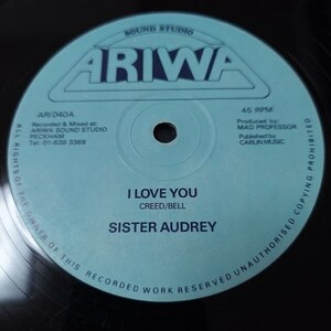 Sister Audrey - I Love You / No Work // Ariwa 12inch / Lovers / Mad Professor / AA0331
