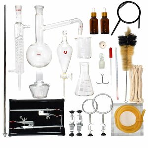 500MLlabo essential oil extraction .. equipment water .. vessel . made vessel chemistry labo glass apparatus kit hydro zoru, alcohol .. vessel, education equipment (0.13Gal)