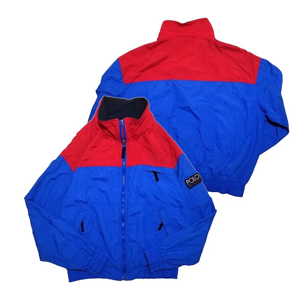 【レア クリーニング済 90s】 RALPH LAUREN HI TECH ラルフローレン 裏フリース ナイロンジャケット ハイテック シェルドシンチラ