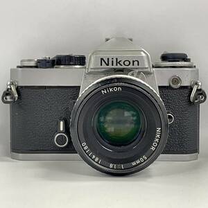 【6R4】1円スタート Nikon FE レンズ NIKKOR 50mm 1:1.8 ニコン ニッコール フィルムカメラ 一眼レフカメラ シルバーボディ