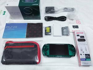 PSP-3000 new goods . close beautiful beautiful goods green liquid crystal screen is, almost scratch less,ya piece lack battery 2 piece attaching USB cable is, unused all 11 point set 