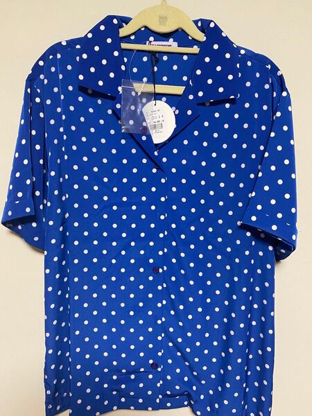 【新品】PUNYUS ドット柄開襟シャツ サイズ1