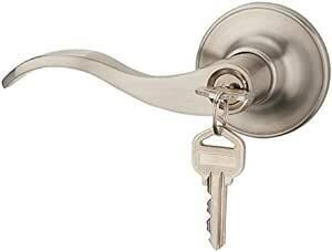 海福安レバーハンドル錠は、玄関ドア、パッセージ、浴室（キー付き）に適用((左ハンドル) (805-K-L