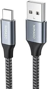 NIMASO USB Type C ケーブル 3m【QC3.0対応 3A急速充電】 タイプc 充電ケーブル iPad Pro、So