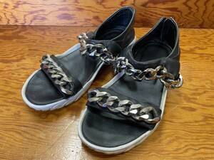 MADE IN ITALY【GIVENCHY/ジバンシィ】Chain Strap Leather Sandal size40 チェーンストラップ レザー サンダル ビブラムソール シューズ