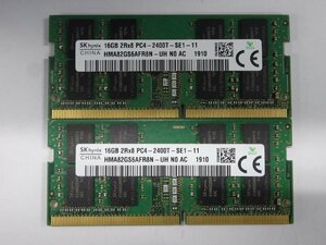 DDR4メモリ SK hynix PC4-19200 (2400T) 16GB×2枚 計32GB 送料無料 Z0339