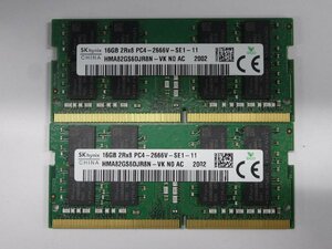 DDR4メモリ SK hynix PC4-21300(2666V) 16GB×2枚 計32GB 送料無料 Z0340