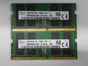 DDR4メモリ SK hynix PC4-21300(2666V) 16GB×2枚 計32GB 送料無料 Z0341