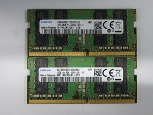 DDR4メモリ SAMSUNG PC4-21300(2666V) 16GB×2枚 計32GB 送料無料 Z0337