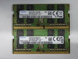 DDR4メモリ SAMSUNG PC4-21300(2666V) 16GB×2枚 計32GB 送料無料 Z0336