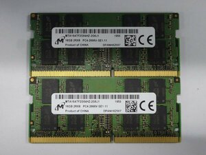 DDR4 memory Micron PC4-21300(2666V) 16GB×2 sheets total 32GB free shipping Z0343