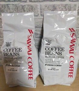 澤井珈琲　コーヒー豆　リッチブレンド400g x2袋計800g　豆のまま　賞味期限2025.5以降