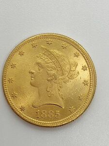 1円 希少 アンティークコイン アメリカ 10ドル 金貨 10ドル金貨リバティ ヘッド 13の星 1885年